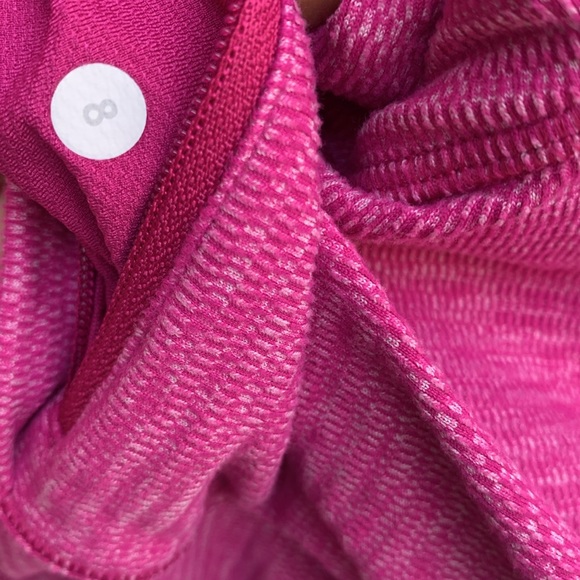 Lululemon athletica herringbone base runner 1/2 zip raspberry pullover jacket 8 - Picture 9 of 11